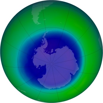 September 1993 monthly mean Antarctic ozone